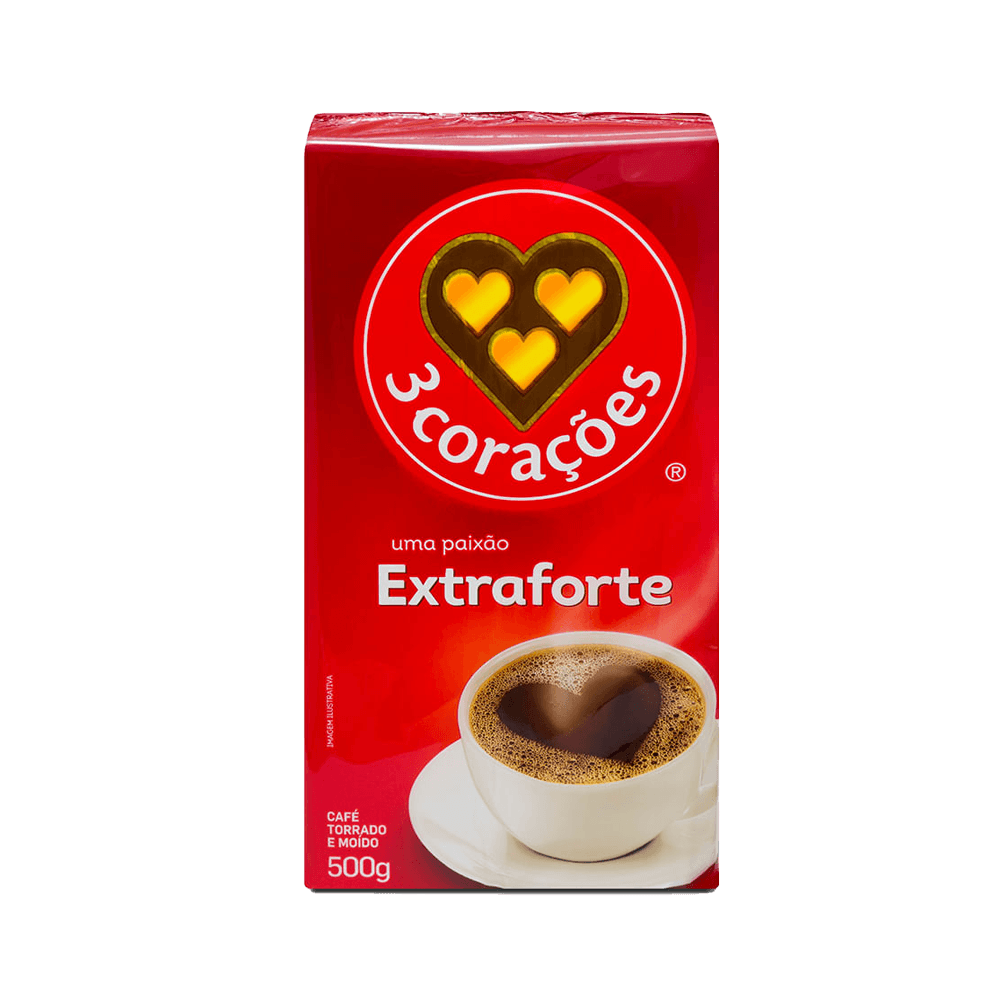 CAFE MOIDO 3 CORACOES EST. FORTE VAC 500GR