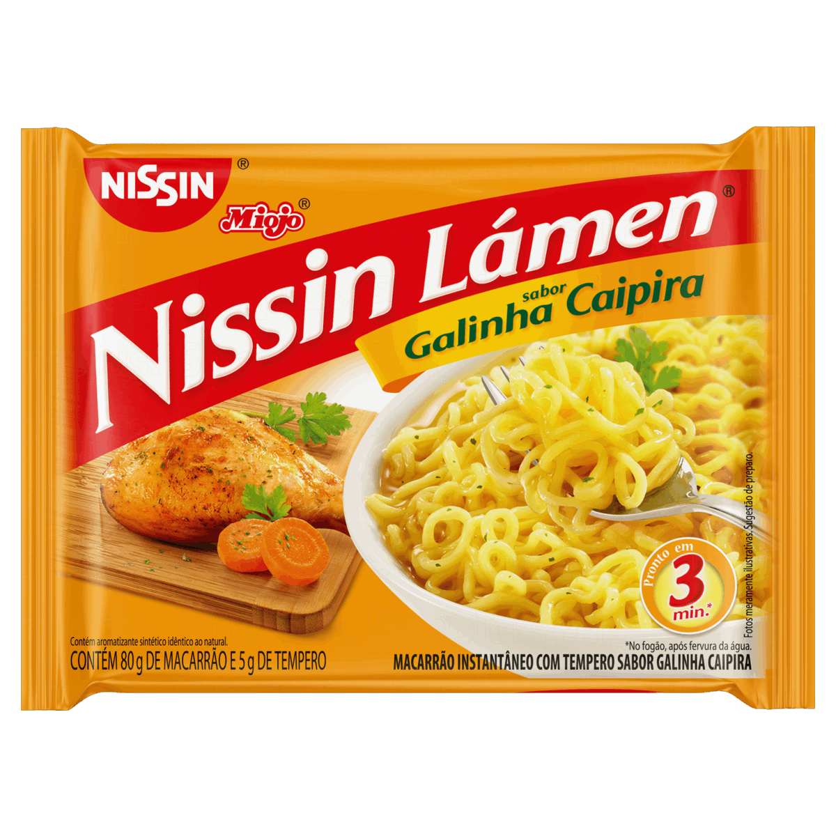 MIOJO NISSIN LAMEN SABOR GALINHA CAIPIRA 80G