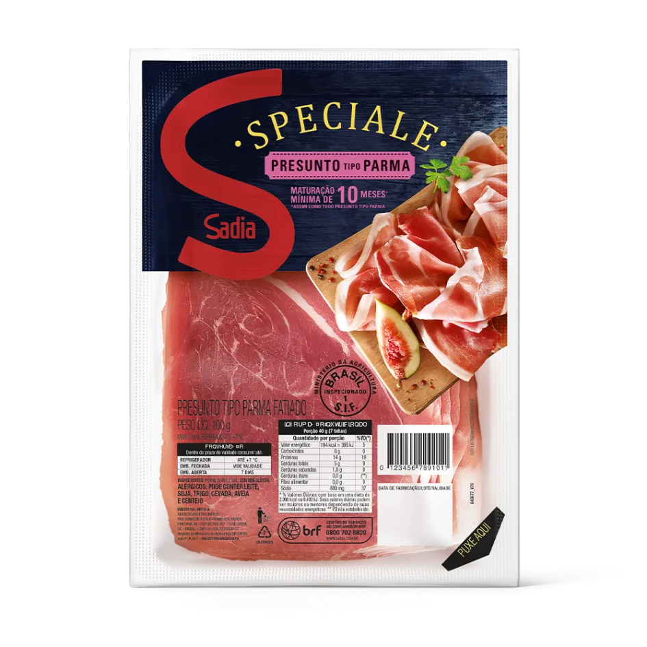 PRESUNTO TIPO PARMA FATIADO SADIA 100G