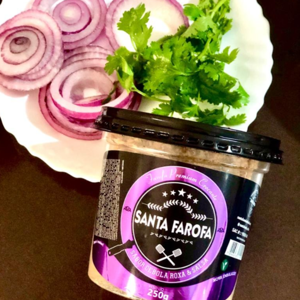 SANTA FAROFA SABOR CEBOLA ROXA & SALSA POTE 250G