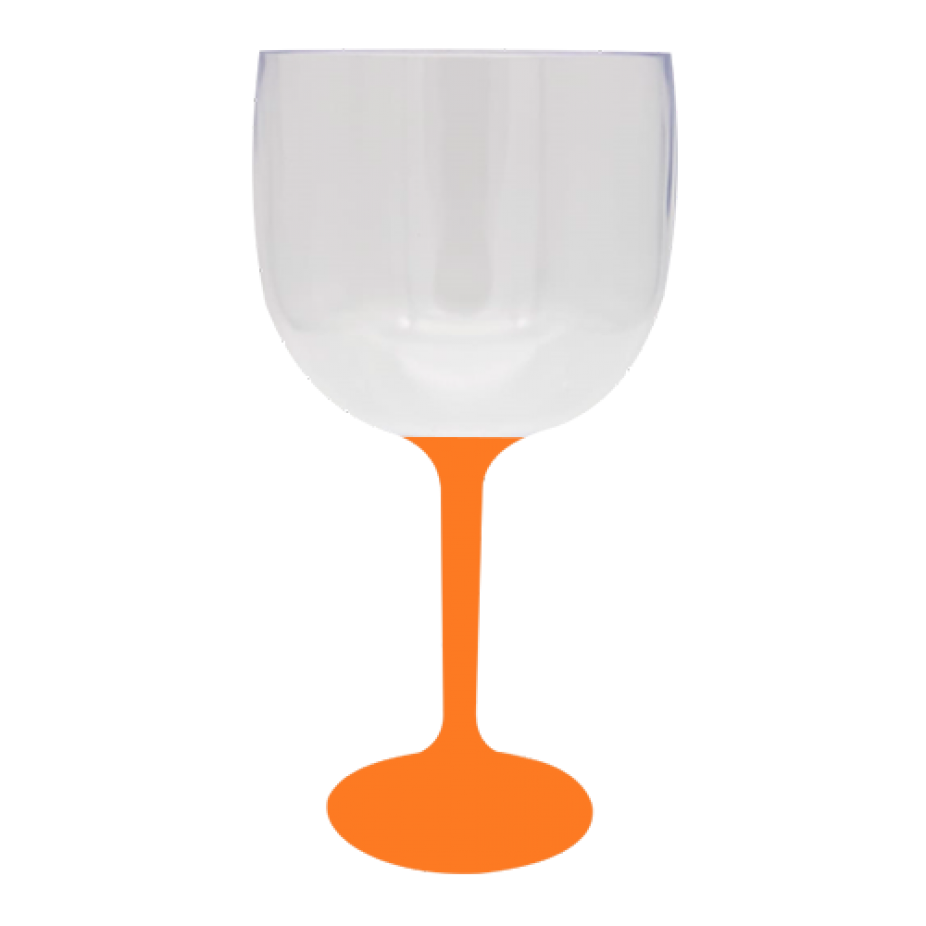 TACA DE GIN LARANJA 580ML BICOLOR