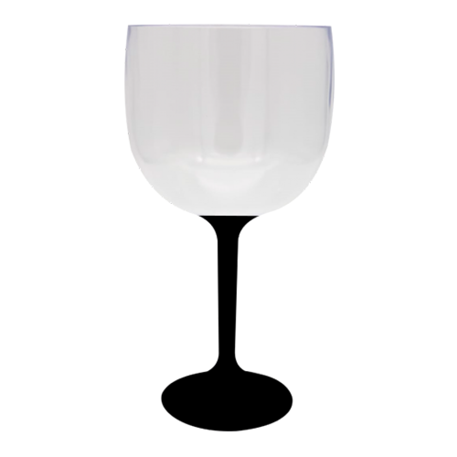 TACA DE GIN PRETA 580ML BICOLOR