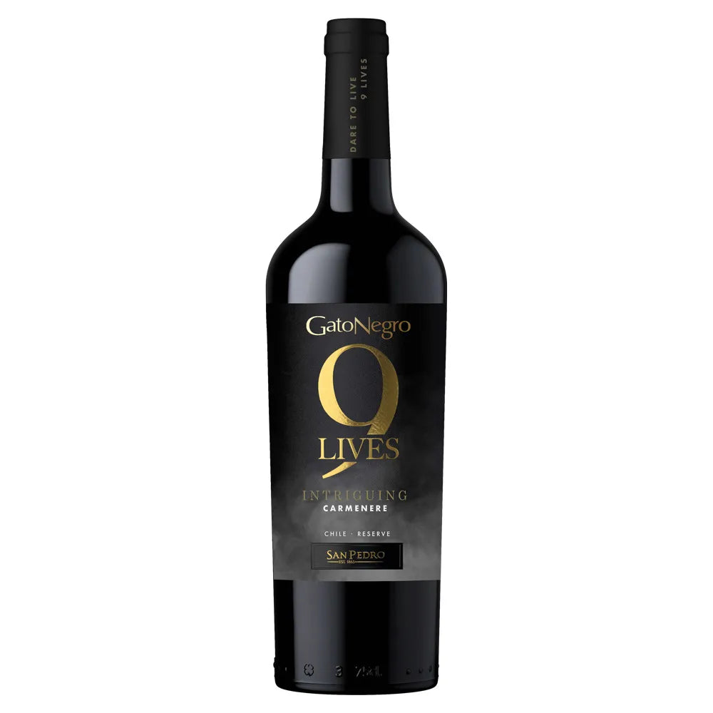 VINHO GATO NEGRO 9 LIVES CARMENERE 750ML