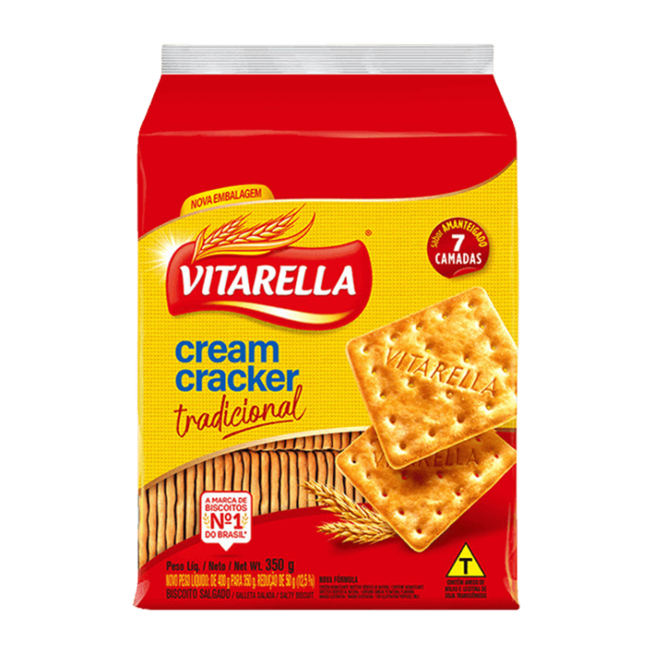 BISCOITO VITARELLA CREAM CRACKER 3 EM 1