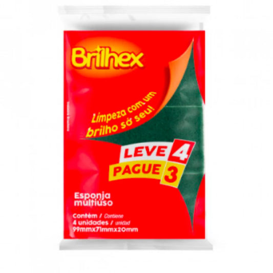 ESPONJA MULTIUSO 4/1 BRILHEX