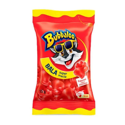 BUBBALOO BALA CITRICA MORANGO 15G