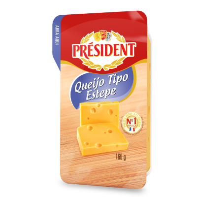 QUEIJO TIPO ESTEPE PRESIDENT 160G