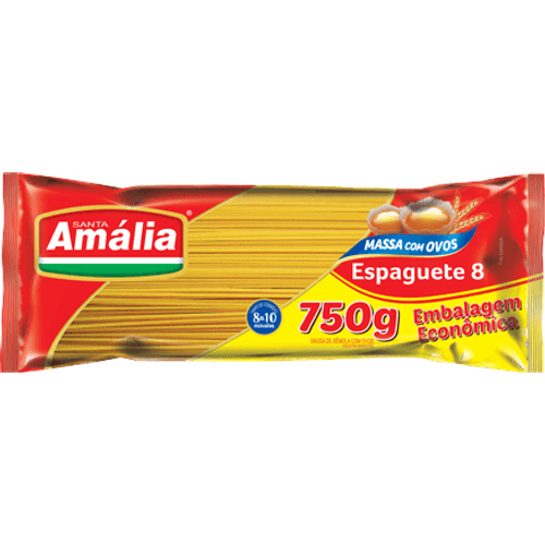 MACARRAO ESPAGUETE N8 SANTA AMALIA 750GR