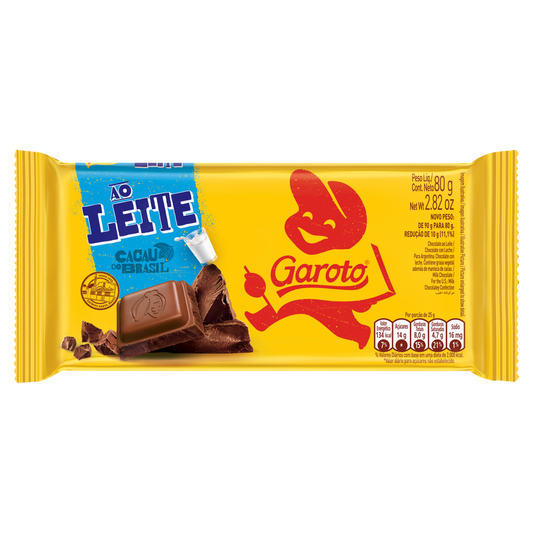 CHOCOLATE AO LEITE  GAROTO 80G