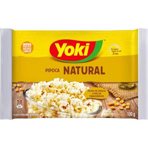 PIPOCA DE MICROONDAS YOKI NATURAL 100G