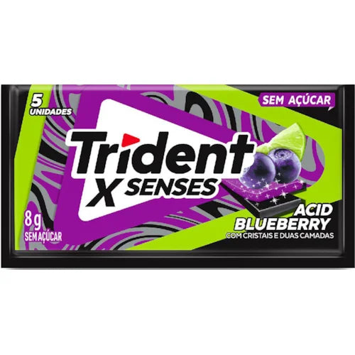 CHICLETE TRIDENT X SENSES BLUBERRY