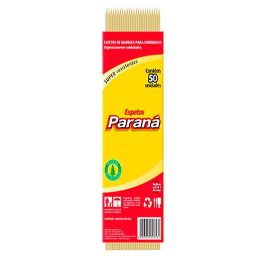 ESPETO DE MADEIRA CHURRASCO PARANA C/50 UNID