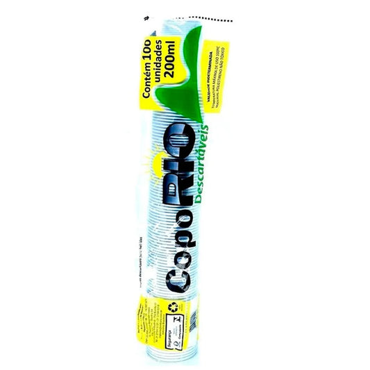 COPO DESCARTAVEL COPORIO 200ML C/100UN