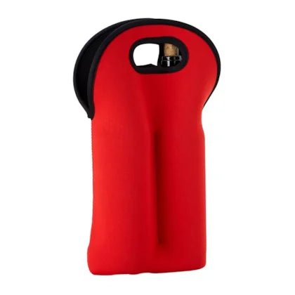 PORTA VINHO NEOPRENE DUPLA VERMELHA ISOTERMICA