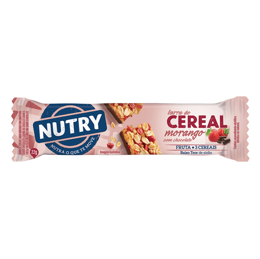 BARRA DE CEREAL MORANGO NUTRY 22G
