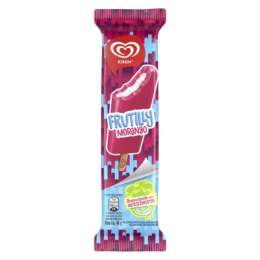 PICOLE KIBON FRUTILY MORANGO/ BAUNILHA