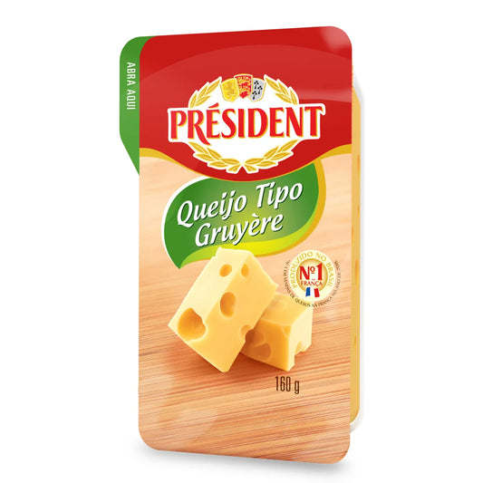 QUEIJO TIPO GRUYERE PRESIDENT 160GR