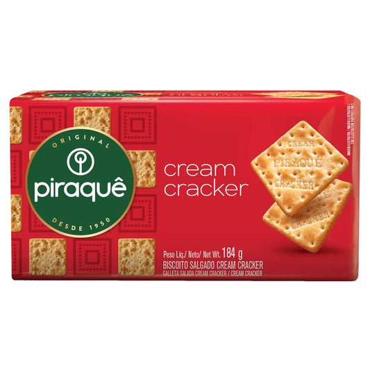 BISCOITO CREAM CRACKER  PIRAQUE 184G