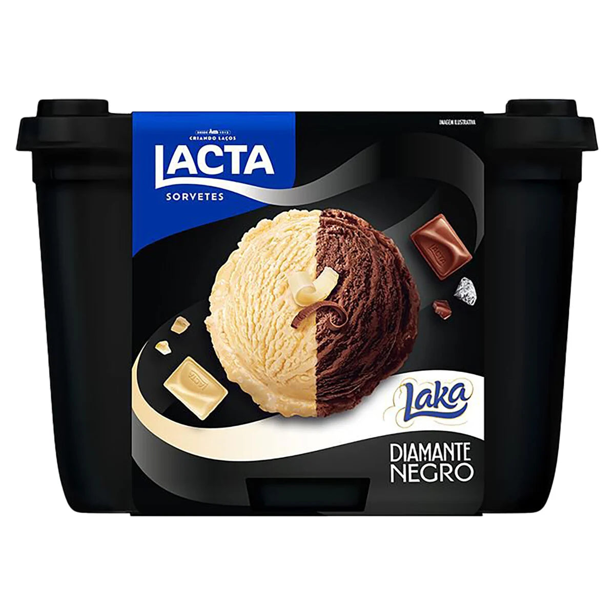 SORVETE NESTLE DIAMANTE NEGRO E LAKA 1,5L