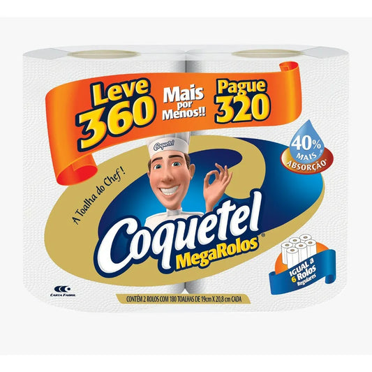 PAPEL TOALHA COQUETEL 180 TOALHAS