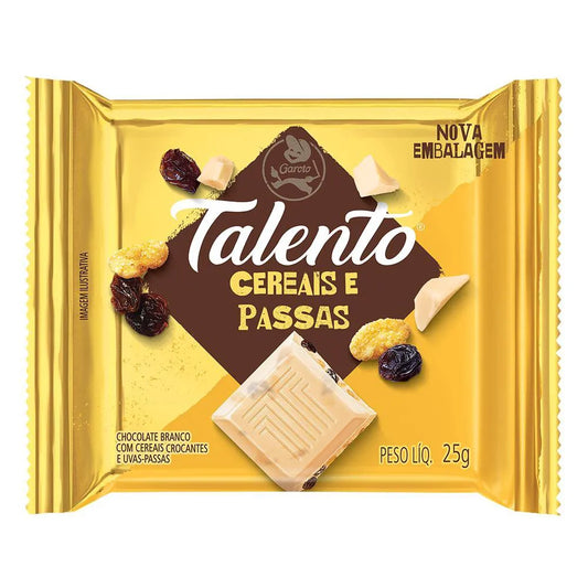 TALENTO CEREAIS E PASSAS 25GR