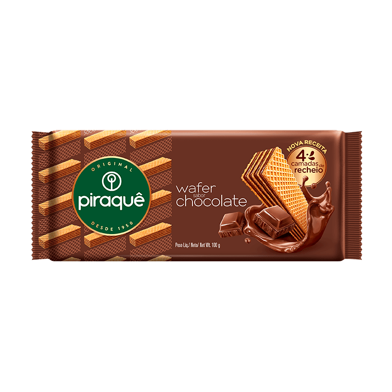 BISCOITO PIRAQUE WAFER CHOCOLATE