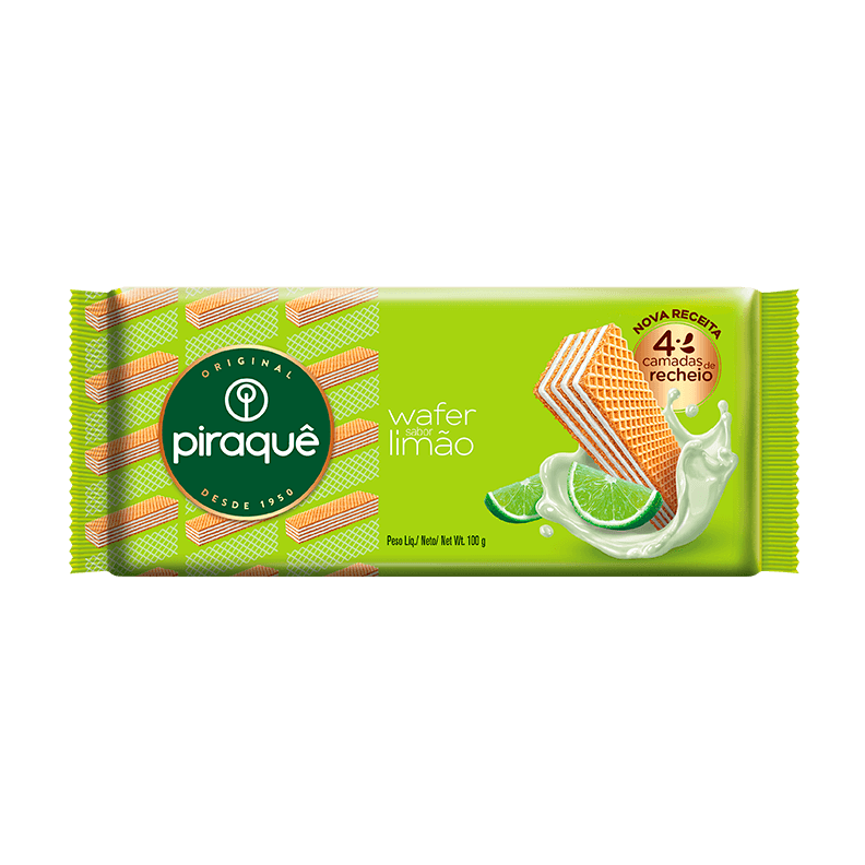 BISCOITO PIRAQUE WAFER LIMAO