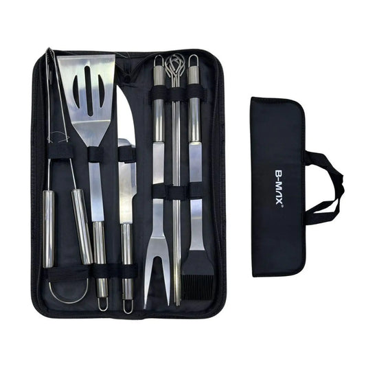 KIT CHURRASCO GOURMET INOX 9 PECAS C/MALETA E ESPETO CHEFF