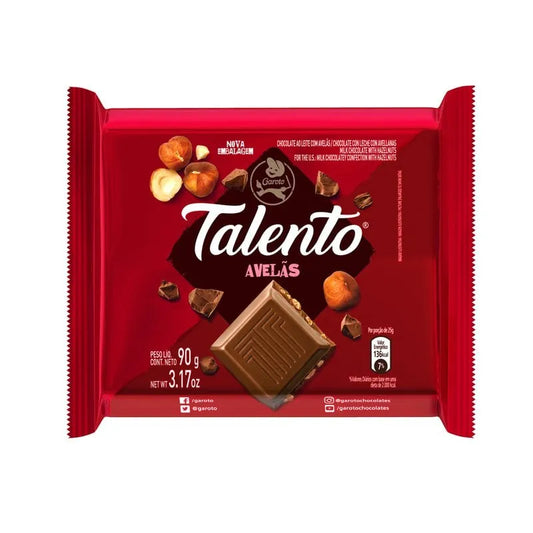 TALENTO  LEITE AVELAS 90G