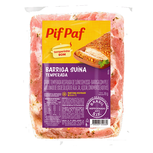 BARRIGA TEMPERADA  SUINA PIF PAF KG