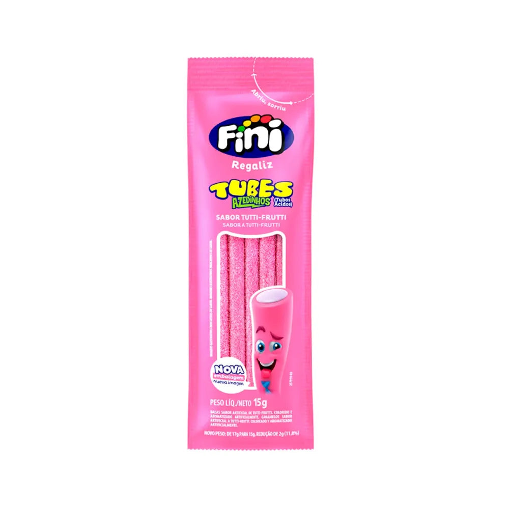 BALA FINI TUBES AZEDINHO TUTTI FRUTTI  15GRS
