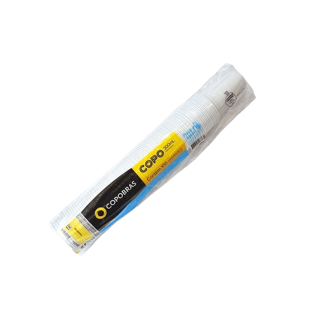 COPO DESCARTAVEL COPOBRAS 300ML C/100UN