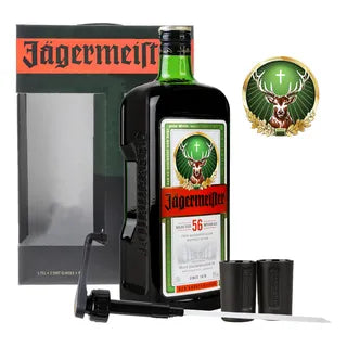 LICOR JAGERMEISTER 1,750ML COM COPO E PUMP