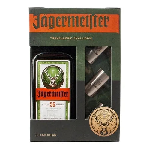 LICOR JAGERMEISTER 1 LT COM 3 SHOTS