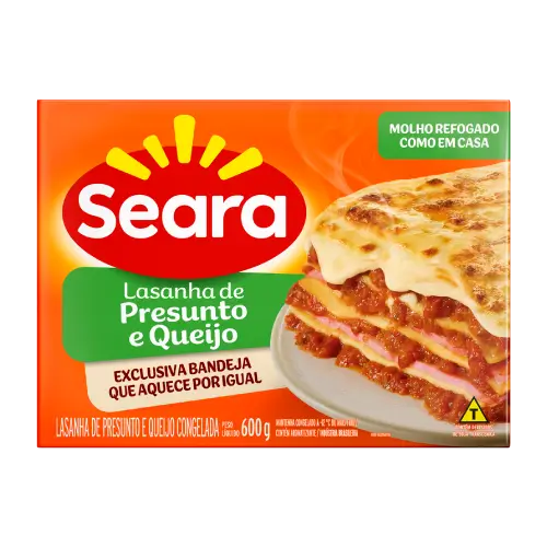 LASANHA PRESUNTO E QUEIJO  SEARA 600G