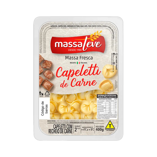 MASSA LEVE CAPELETTI DE CARNE 500GR