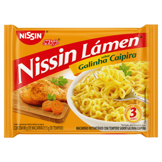 MIOJO NISSIN LAMEN SABOR GALINHA CAIPIRA 80G