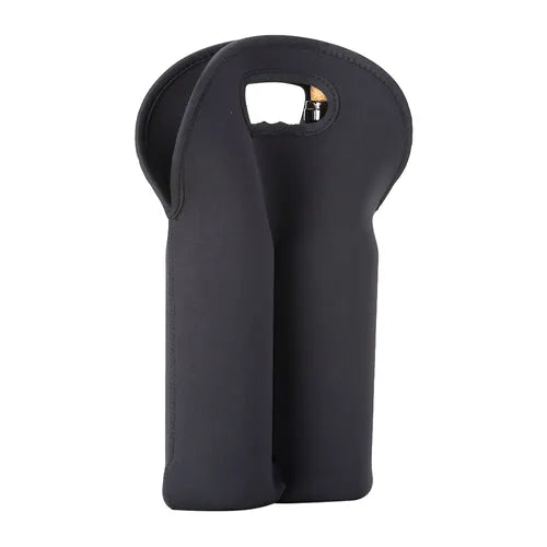 PORTA VINHO NEOPRENE DUPLA PRETA ISOTERMICA