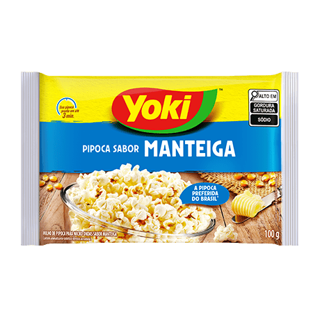 PIPOCA DE MICROONDAS YOKI MANTEIGA 100G