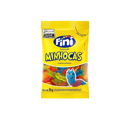 BALA FINI GELATINAS MINHOCA 15G