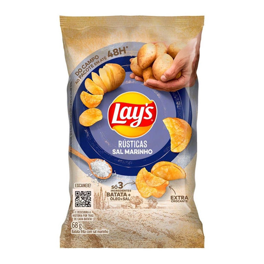 LAYS RUSTICA SAL MARINHO 68GR