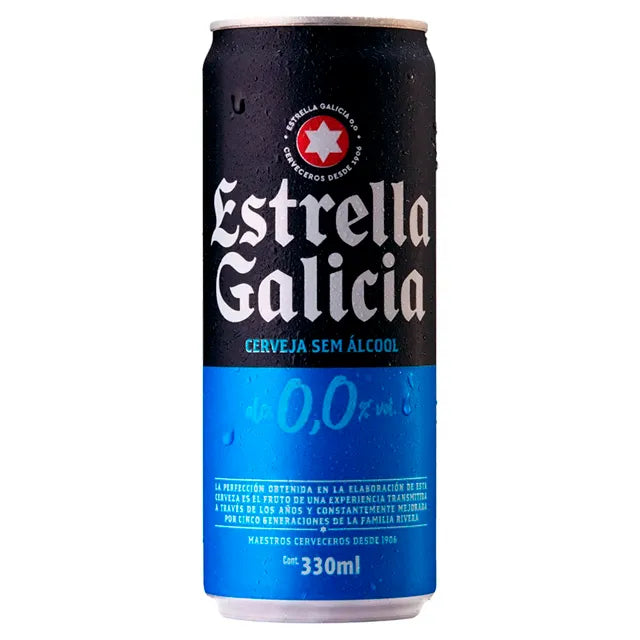 CERVEJA ESTRELLA GALICIA S/ALCOOL  330ML