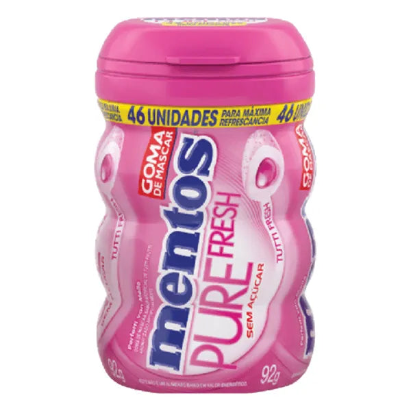 GOMA  MENTOS  PURE FRESH S/ ACUCAR TUTTI FRUIT 15G