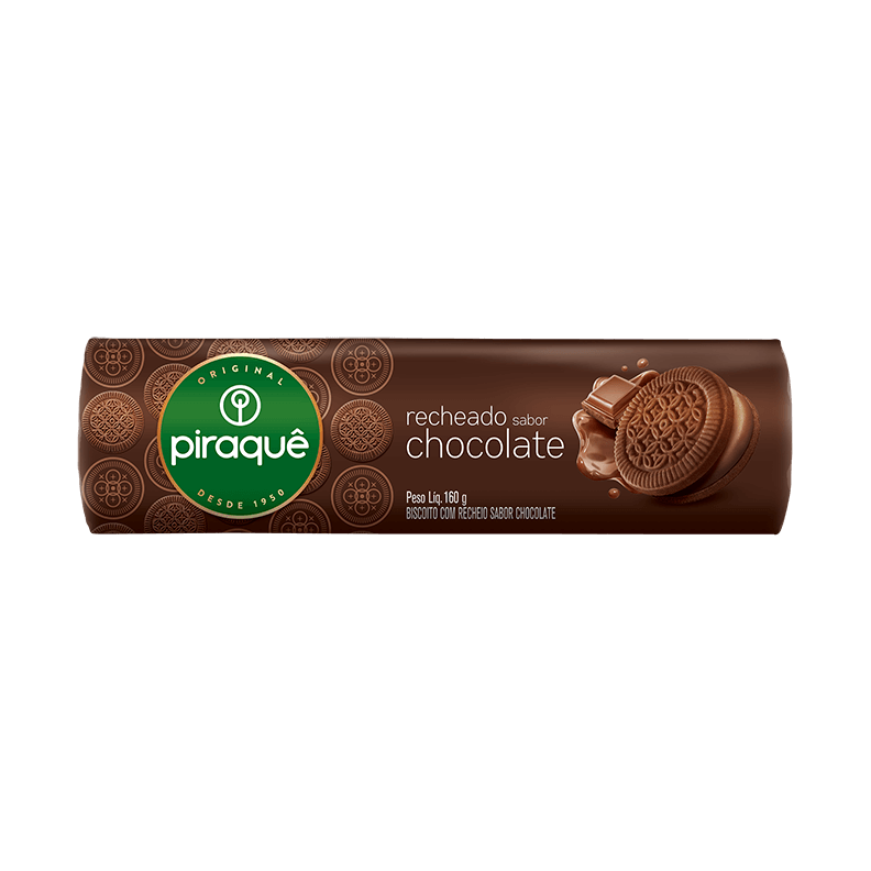 BISCOITO PIRAQUE RECHEADO CHOCOLATE