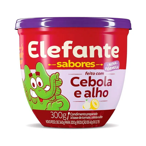 EXTRATO DE TOMATE ELEFANTE CEBOLA E ALHO 300G
