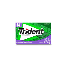 CHICLETE TRIDENT MENTA 25.2G