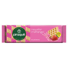 BISCOITO PIRAQUE NEWAFER MORANGO 100G
