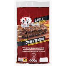 ESPETO CARNE COM BACON 600G