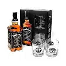 KIT WHISKY JACK DANIELS 750ML COM 2 COPOS
