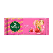 BISCOITO PIRAQUE WAFER MORANGO